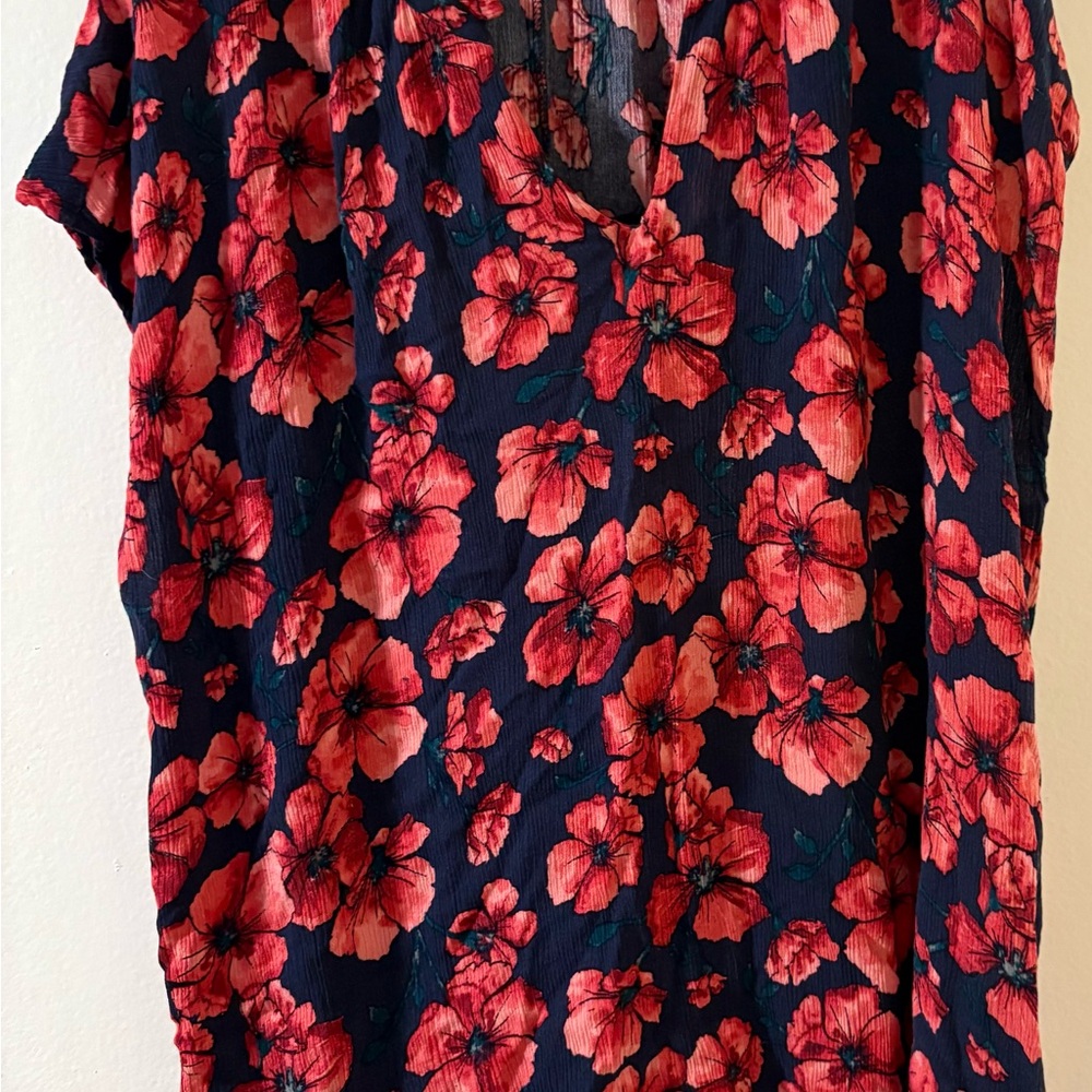 Floral V-Neck Women's Top
